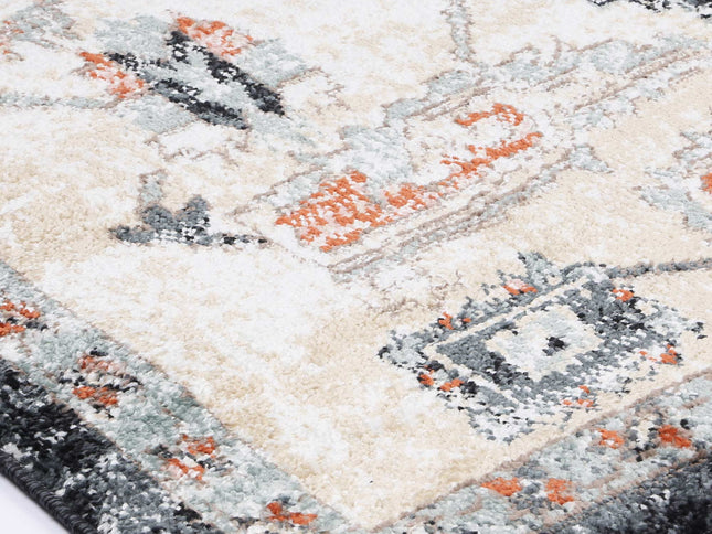 Estate Fair Field Traditional Black Rug