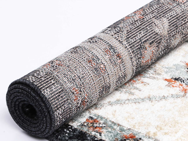 Estate Fair Field Traditional Black Rug