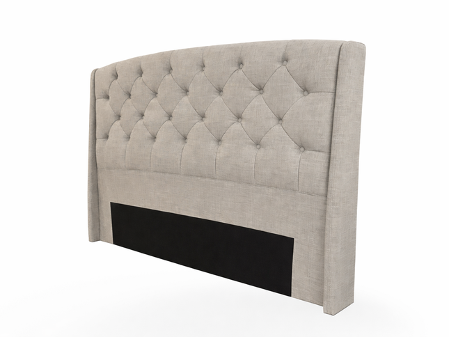 Emily Single Bed Head - Cement