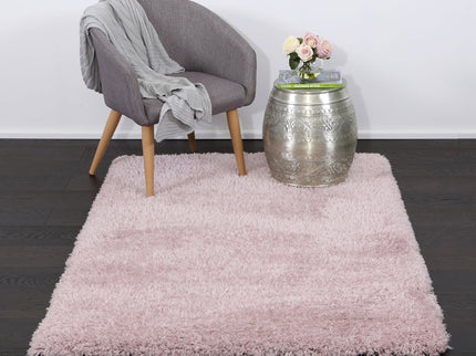 Flokati Super Soft Ultra Thick Shag Rug Light Pink