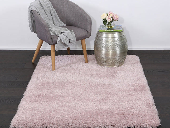 Flokati Super Soft Ultra Thick Shag Rug Light Pink