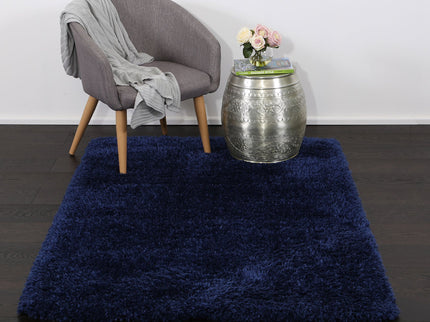 Flokati Super Soft Ultra Thick Shag Rug Navy