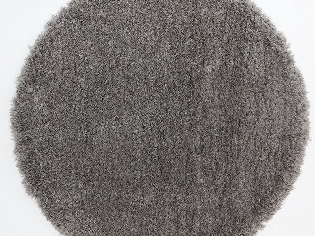 Flokati Super Soft Ultra Thick Charcoal Shaggy Round Rug
