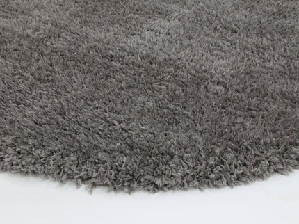 Flokati Super Soft Ultra Thick Charcoal Shaggy Round Rug