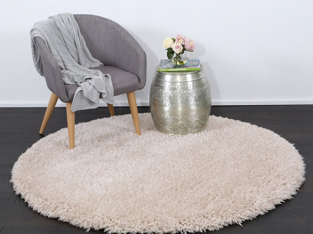 Flokati Super Soft Ultra Thick Cream Shaggy Round Rug