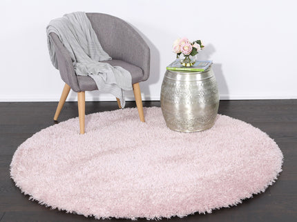 Flokati Super Soft Ultra Thick Pink Shaggy Round Rug