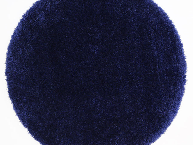 Flokati Super Soft Ultra Thick Navy Shaggy Round Rug