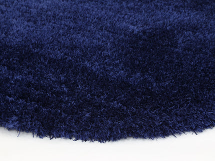 Flokati Super Soft Ultra Thick Navy Shaggy Round Rug