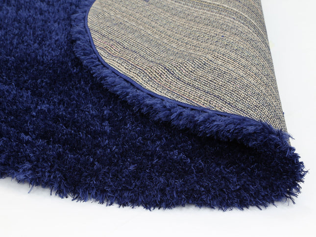 Flokati Super Soft Ultra Thick Navy Shaggy Round Rug