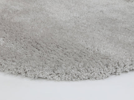 Flokati Super Soft Ultra Thick Silver Shaggy Round Rug