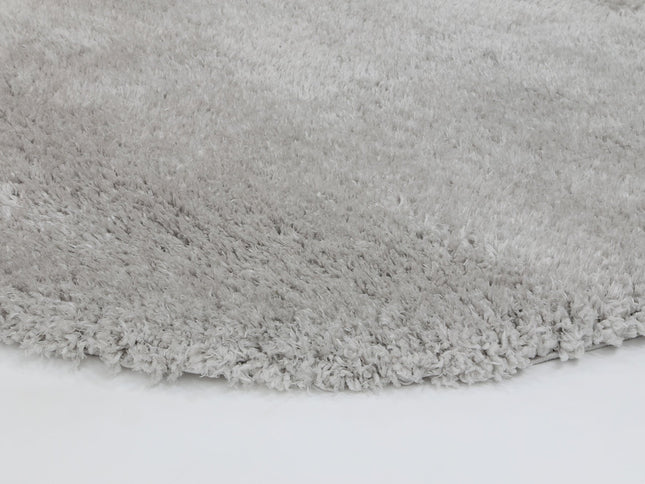 Flokati Super Soft Ultra Thick Silver Shaggy Round Rug