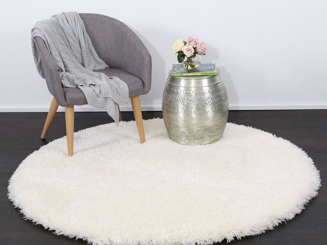 Flokati Super Soft Ultra Thick White Shaggy Round Rug
