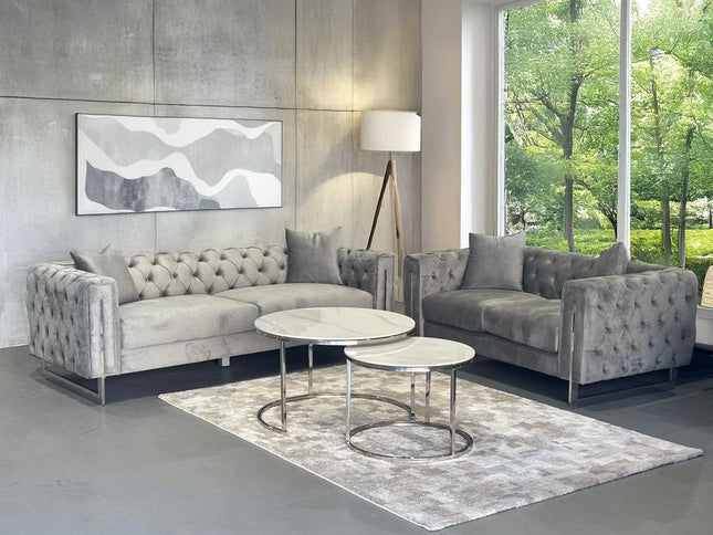 New Fendi 3 + 2  Velvet Lounge - Grey Velvet