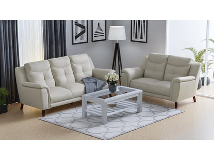 Georgia 3+2 Seater - Silver (Leather)