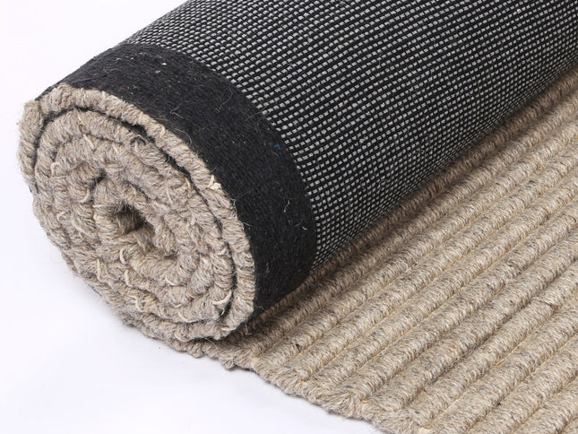 Goa Textured Wool Blend Ash Rug