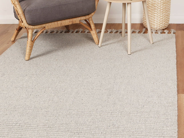 Goa Textured Wool Blend Grey Rug