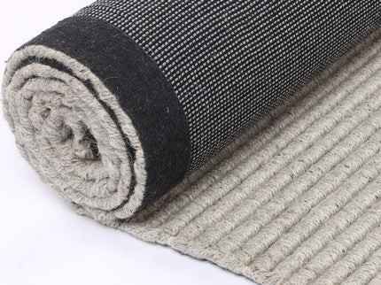 Goa Textured Wool Blend Grey Rug
