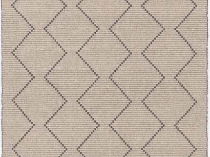 Goa Zig-Zag Wool Blend Ash Rug