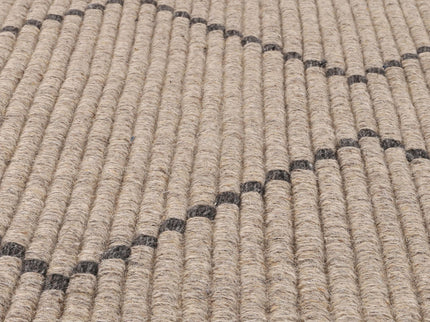 Goa Zig-Zag Wool Blend Ash Rug