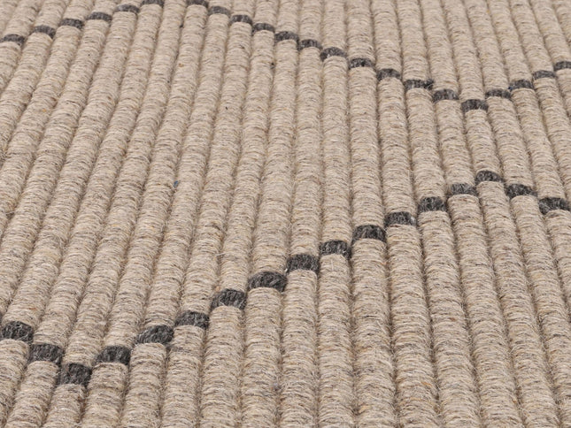 Goa Zig-Zag Wool Blend Ash Rug