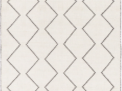 Goa Zig-Zag Wool Blend Cream Rug