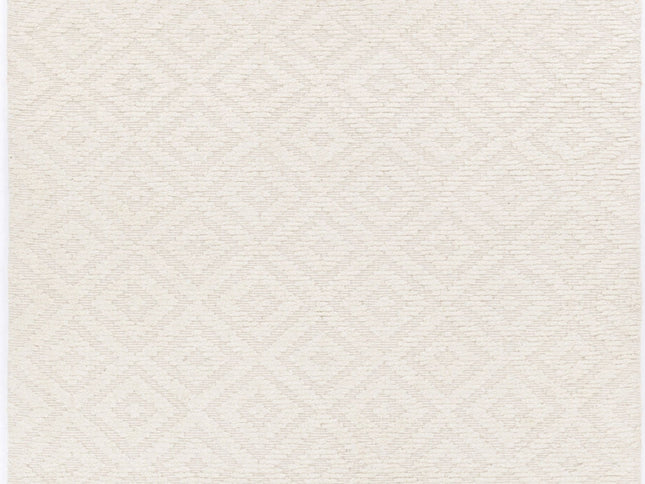 Goa Diamond Wool Blend Cream Rug