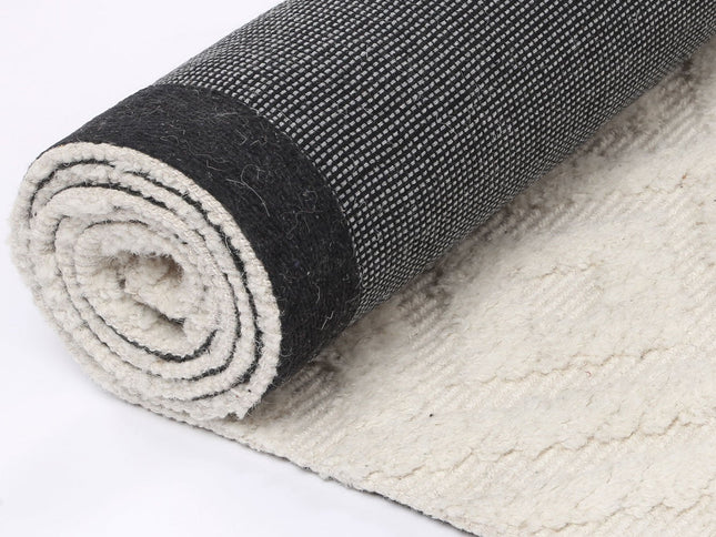 Goa Diamond Wool Blend Cream Rug