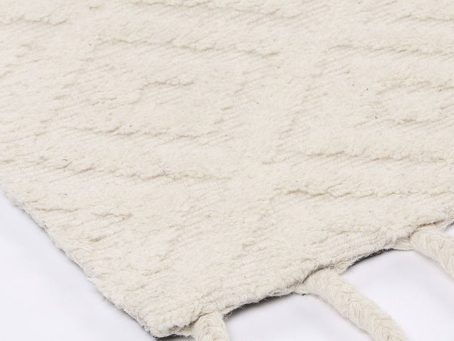 Goa Diamond Wool Blend Cream Rug