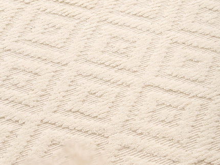 Goa Diamond Wool Blend Cream Rug