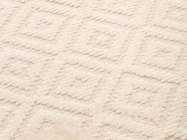 Goa Diamond Wool Blend Cream Rug