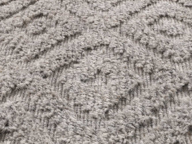 Goa Diamond Wool Blend Grey Rug