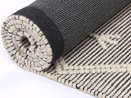 Goa Aztec Wool Blend Cream Rug (No Tassel)