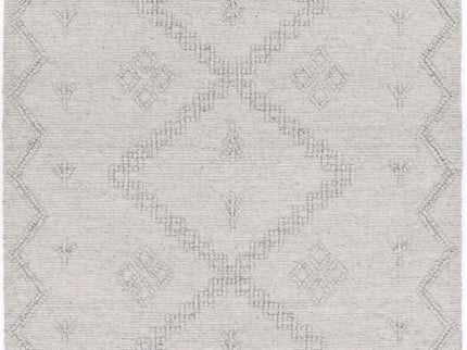 Goa Aztec Wool Blend Grey Rug (No Tassel)