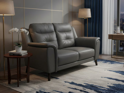 Georgia 2 Seater - Gunmetal (Leather)
