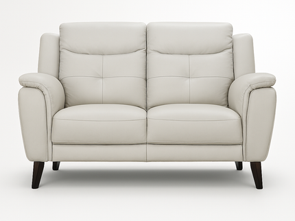Georgia 2 Seater - Silver (Leather)