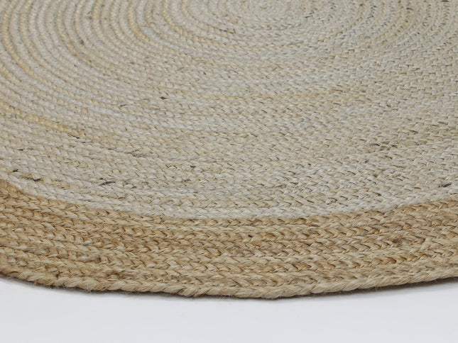 Hampton Centre Pearl Jute Round Rug