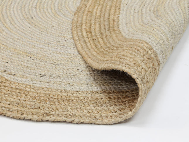 Hampton Centre Pearl Jute Round Rug