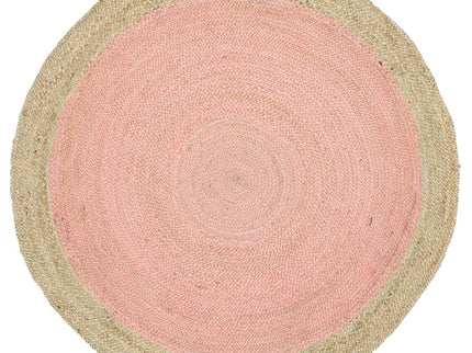 Hampton Centre Pink Jute Round Rug