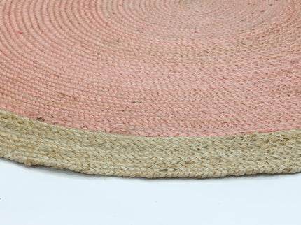 Hampton Centre Pink Jute Round Rug