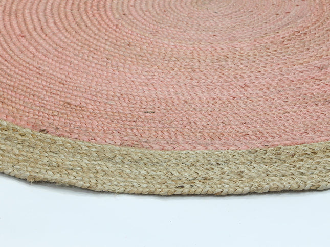 Hampton Centre Pink Jute Round Rug