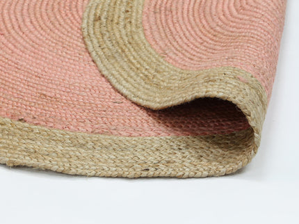 Hampton Centre Pink Jute Round Rug