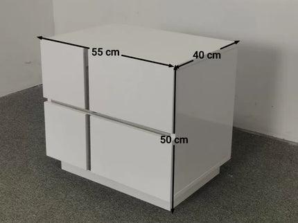 Hannah Bedside - White High Gloss