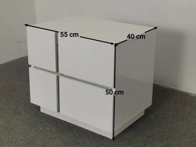 Hannah Bedside - White High Gloss