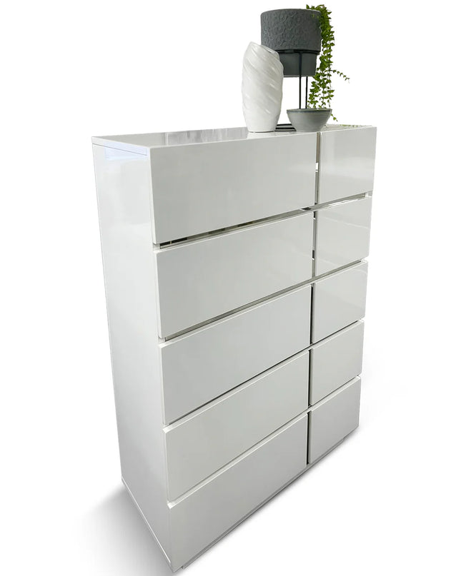 Hannah Tallboy - White High Gloss