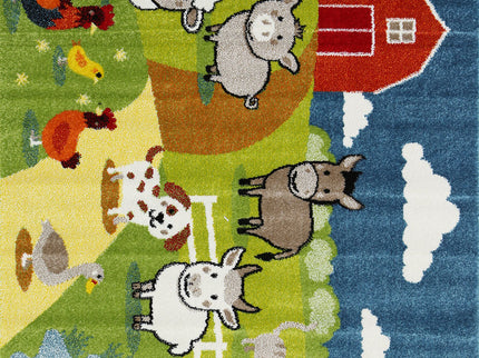 Happy Feet Farmyard Friends Multi Kids Rug