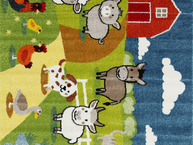 Happy Feet Farmyard Friends Multi Kids Rug