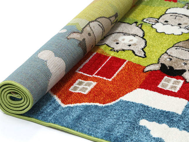 Happy Feet Farmyard Friends Multi Kids Rug