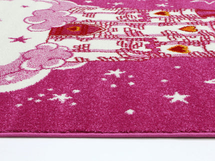 Happy Feet Princess Palace Pink Kids Rug