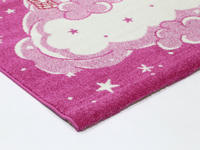 Happy Feet Princess Palace Pink Kids Rug