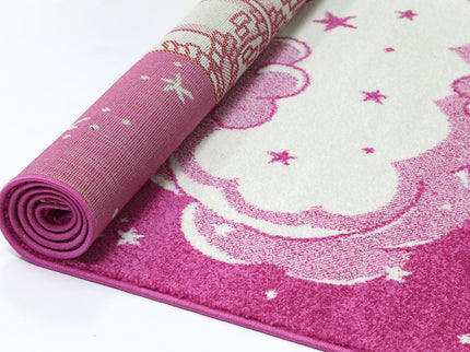 Happy Feet Princess Palace Pink Kids Rug